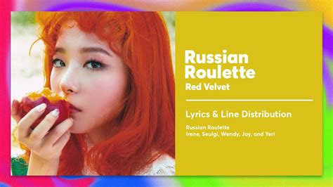 yeri russian roulette|Red Velvet (레드벨벳) – 러시안 룰렛 (Russian Roulette) Lyrics .